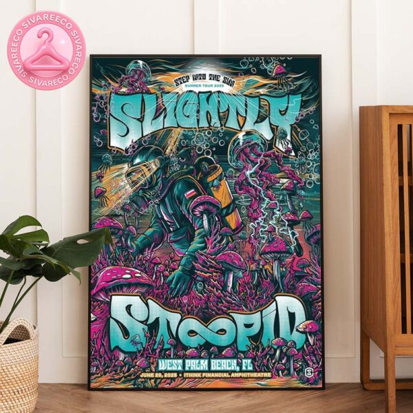 Slightly Stoopid Live Music Poster At iTHINK Financial Amphitheatre In West Palm Beach Florida On June 28 2025 Home Decor Poster Canvas
