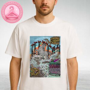 Slightly Stoopid Music Show At The Stone Pony In Asbury Park NJ On June 22 2025 With Psychedelic Coastal Scene And Rollercoaster Wave Unisex T-Shirt