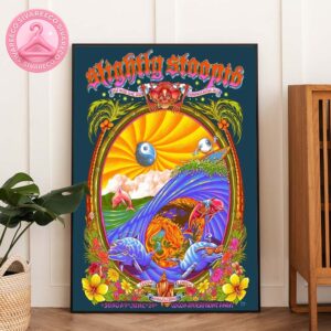 Slightly Stoopid Poster At Cocoa Riverfront Park In Cocoa Florida On June 29 2025 Featuring Tropical Dolphins And Psychedelic Surf Art Home Decor Poster Canvas