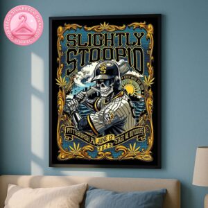 Slightly Stoopid Step Into The Sun Tour Music Show Poster In Pittsburgh Stage AE Outdoors June 12 2025 Home Decor Poster Canvas