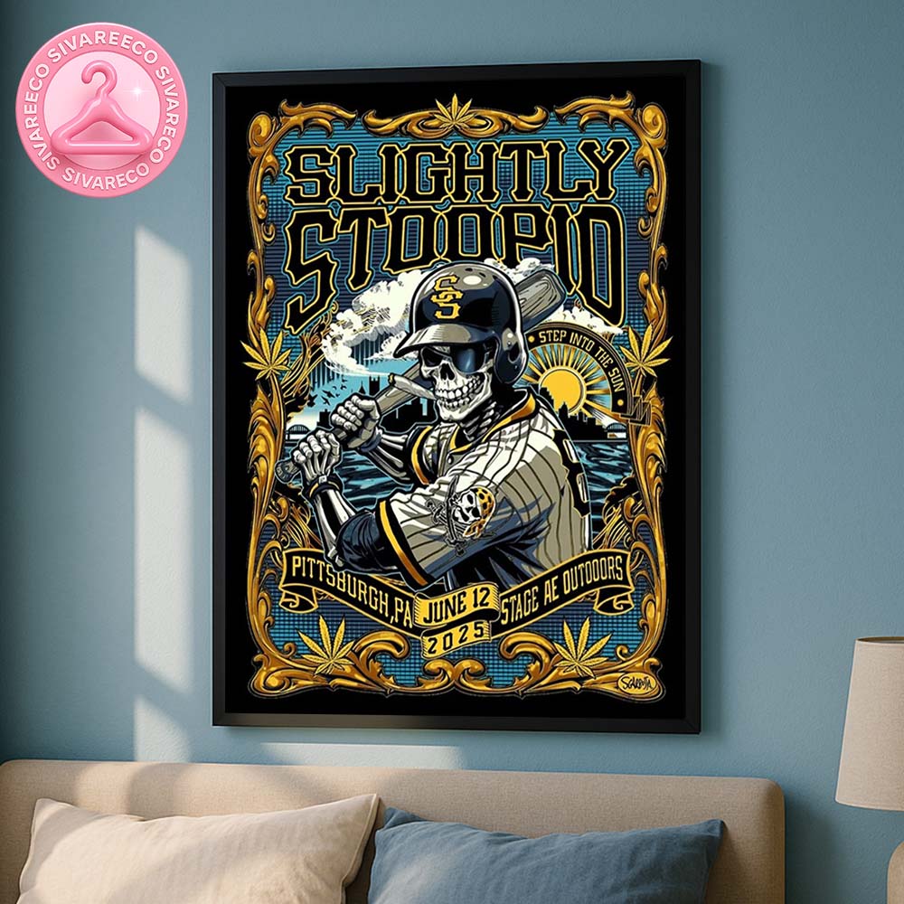 Slightly Stoopid Step Into The Sun Tour Music Show Poster In Pittsburgh Stage AE Outdoors June 12 2025 Home Decor Poster Canvas