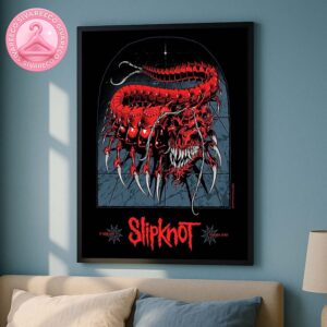 Slipknot At Ferrara Music Festival In Ferrara Italy On June 17 2025 With Red Venomous Skull Centipede Artwork Home Decor Poster Canvas