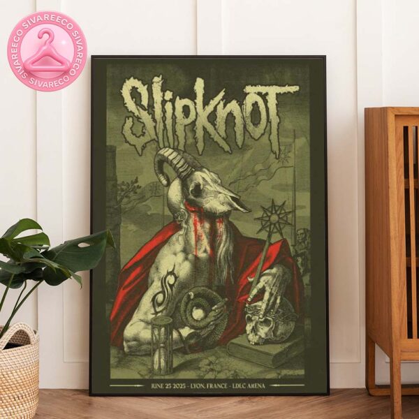 Slipknot Live Show Poster For LDLC Arena In Lyon France June 25 2025 Dark Occult Style Concert Poster Home Decor Poster Canvas
