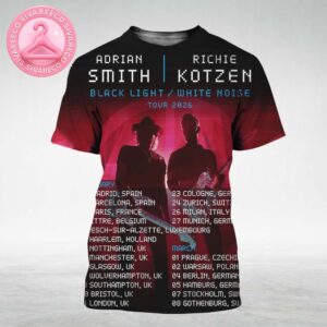 Smith Kotzen Tour 2026 Poster For Black Light White Noise Featuring Full Europe Dates And Red Neon Rock Duo Artwork All Over Print Shirt