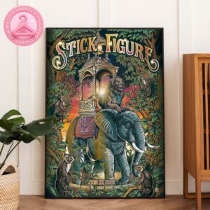 Stick Figure At Point Break Music Festival In Virginia Beach VA On June 22 2025 – Official Concert Artwork Featuring Cocoa The Tour Dog Home Decor Poster Canvas