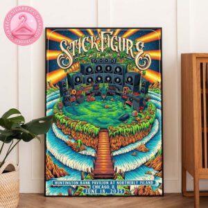 Stick Figure Live Show Poster At Huntington Bank Pavilion In Chicago IL On June 18 2025 With Tropical Island Sound System Art Home Decor Poster Canvas