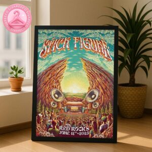 Stick Figure Music Show Poster In Morrison CO At Red Rocks Amphitheatre On June 12 2025 Festival Stage Artwork Home Decor Poster Canvas