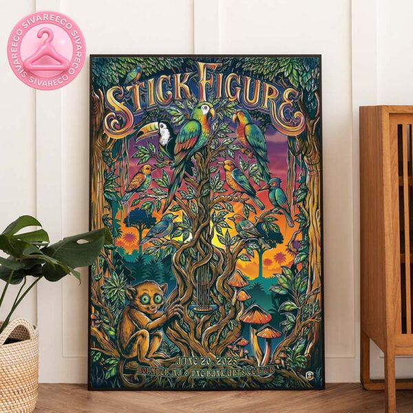 Stick Figure Poster At PNC Bank Arts Center In Holmdel New Jersey On June 20 2025 Jungle Psychedelic Tropical Art Home Decor Poster Canvas