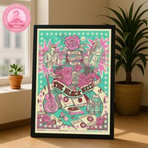 The Black Keys Music Show Poster No Rain No Flowers Tour In Wilmington NC At Live Oak Bank Pavilion On June 11 2025 Home Decor Poster Canvas