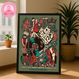 The Black Keys No Rain No Flowers Tour At Greek Theater In Berkeley CA On June 1 2025 Home Decor Poster Canvas