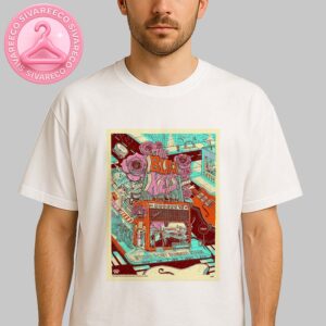 The Black Keys Poster At Stone Pony Summer Stage In Asbury Park New Jersey On June 14 2025 With Psychedelic Roses And Venue Illustration Unisex T-Shirt