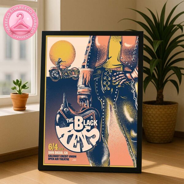 The Black Keys Poster Live Show For San Diego CA At Calcoast Credit Union Oprn Air Theatre On June 4 2025 Home Decor Poster Canvas