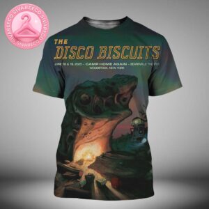The Disco Biscuits At Camp Home Again In Lafayette GA On June 18 2025 With Neon Holographic Cassette Player Design All Over Print Shirt