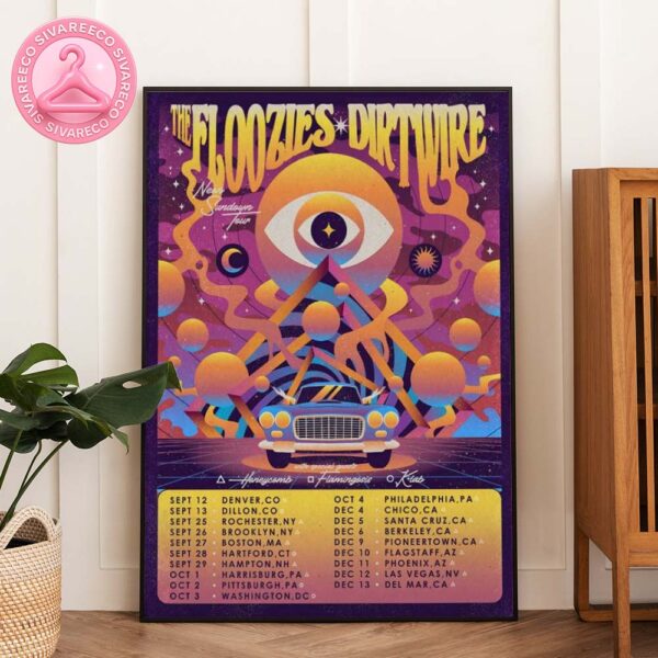 The Floozies and Dirtwire Neon Sundown Tour 2025 Home Decor Poster Canvas