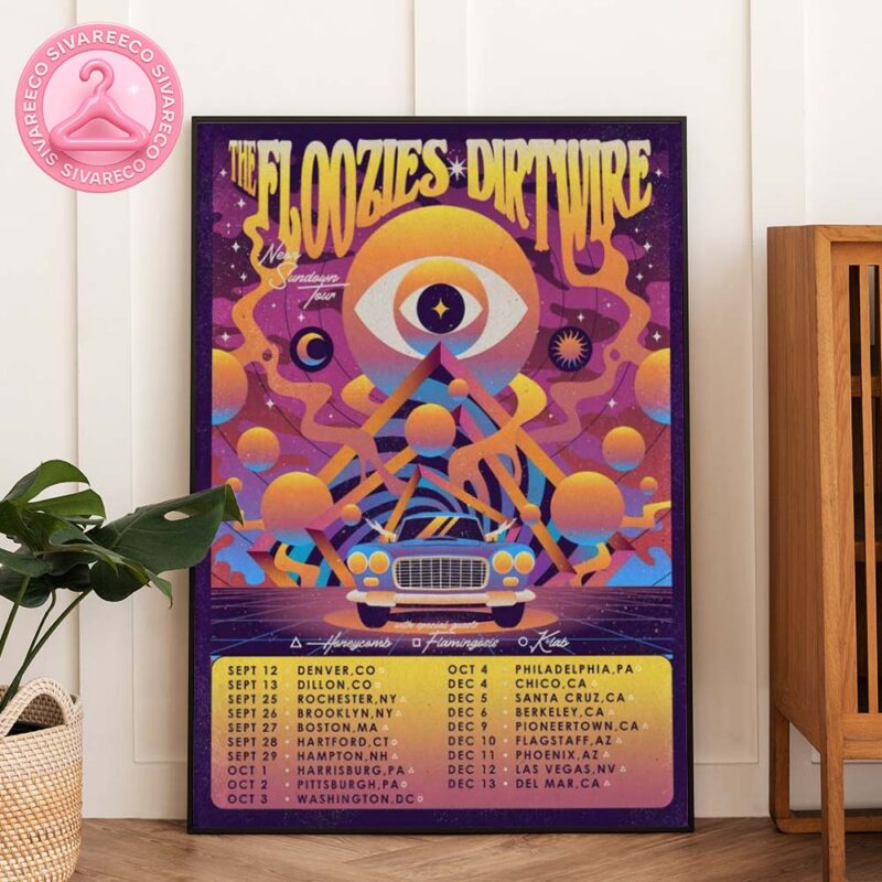 The Floozies and Dirtwire Neon Sundown Tour 2025 Home Decor Poster Canvas