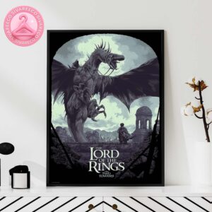 The Lord of the Rings The Two Towers Poster Nazgûl on Fellbeast Frodo And Gollum Fan Art Print Home Decor Poster Canvas