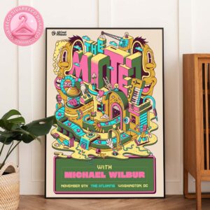 The Motet Concert Poster Featuring Michael Wilbur At The Atlantis In Washington DC On November 8 2025 With Psychedelic Surreal Artwork Home Decor Poster Canvas