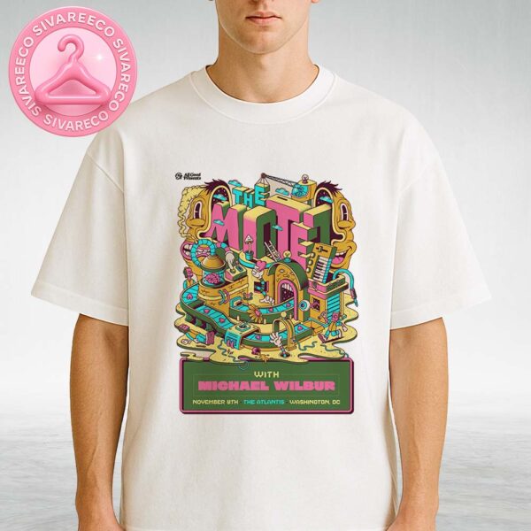 The Motet Concert Poster Featuring Michael Wilbur At The Atlantis In Washington DC On November 8 2025 With Psychedelic Surreal Artwork Unisex T-Shirt