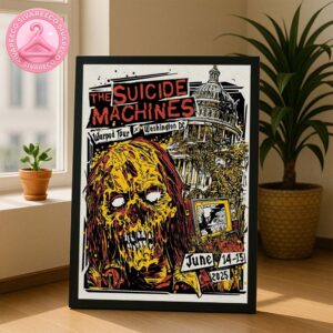 The Suicide Machines Warped Tour Full Show Combined Poster In Washington DC June 14-15 2025 Home Decor Poster Canvas