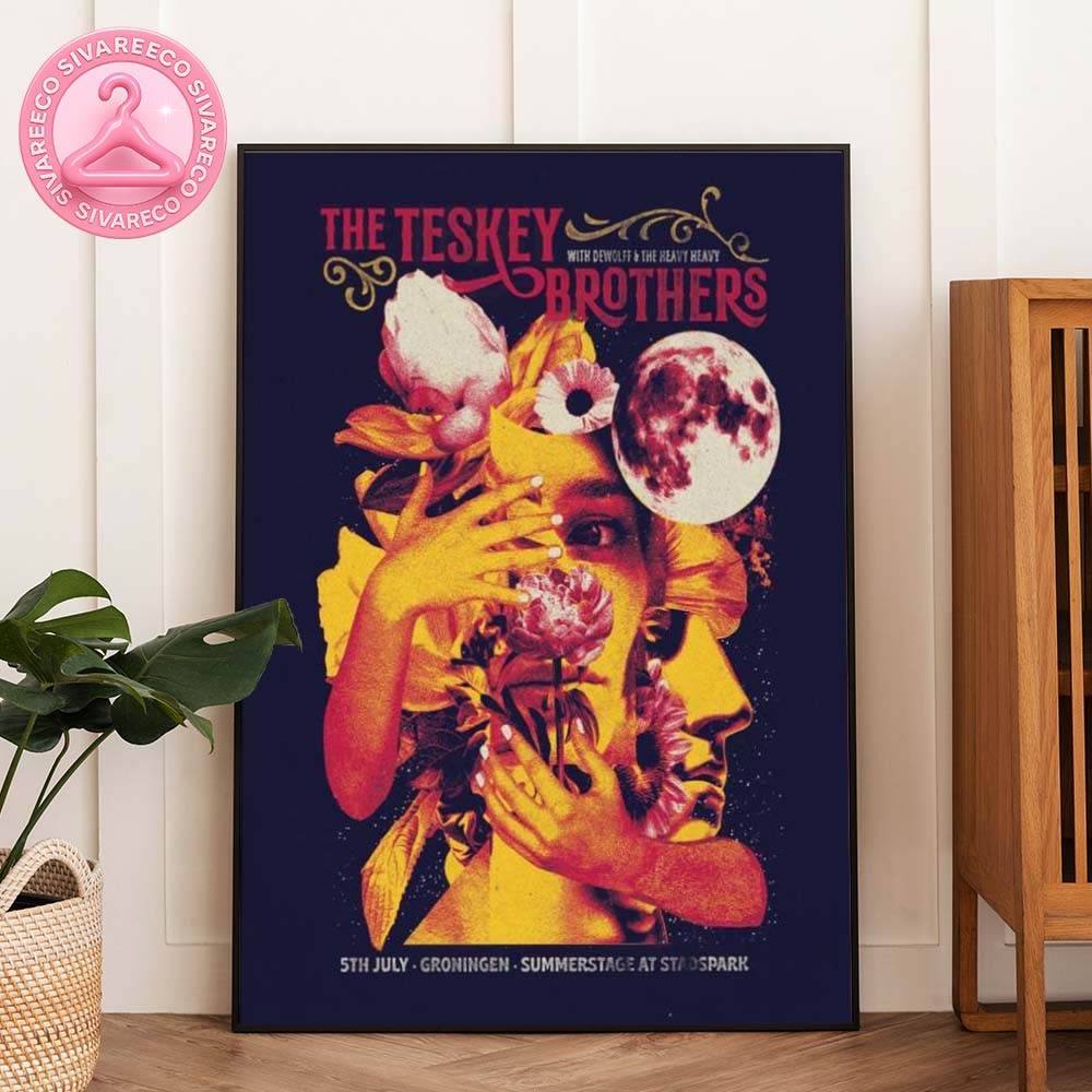 The Teskey Brothers Poster At Summerstage In Groningen Netherlands July 05 2025 With DeWolff And The Heavy Heavy Collage Artwork Home Decor Poster Canvas