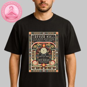 Trevor Hall Music Show Poster In Morrison CO Red Rocks Amphitheatre June 15 2025 Folk Art Floral Artwork Unisex T-Shirt