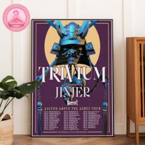 Trivium Ascend Above The Ashes Tour 2025 Poster With Jinjer And Heriot At Myrtle Beach Convention Center In Myrtle Beach SC On October 31 2025 Home Decor Poster Canvas