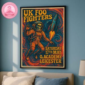 UK Foo Fighters Music Show Poster For Leicester UK At O2 Academy Leicester On May 17 2025 Home Decor Poster Canvas