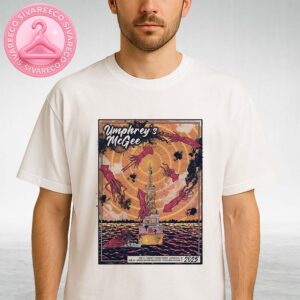 Umphreys McGee Squid Radio Poster At Sharkeys Event Center In Liverpool NY On June 13 2025 Unisex T-Shirt