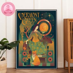 Vermont Green vs NEFC Poster Featuring Mythic Sun Goddess Artwork For June 28 2025 Home Match Home Decor Poster Canvas