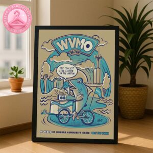 WVMO 98.7FM Poster Celebrating 10 Years In Monona Wisconsin Home Decor Poster Canvas