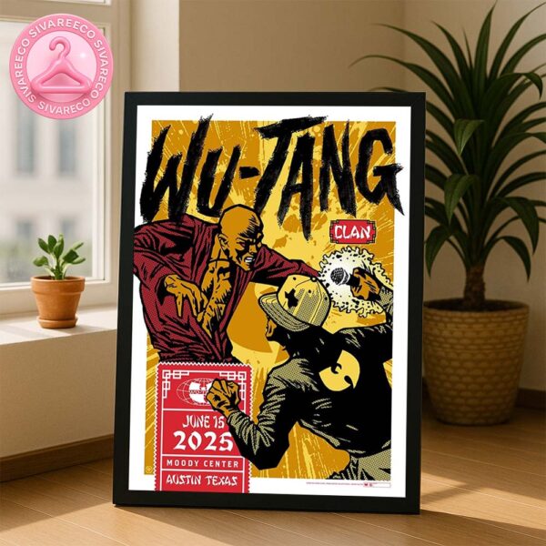 Wu Tang Clan Comic Style Live Show At Moody Center In Austin TX On June 15 2025 Home Decor Poster Canvas