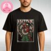 Queens Of The Stone Age Poster At Huntington Bank Pavilion In Chicago Illinois On June 21 2025 With Mosaic Sculpture Head Design Unisex T-Shirt
