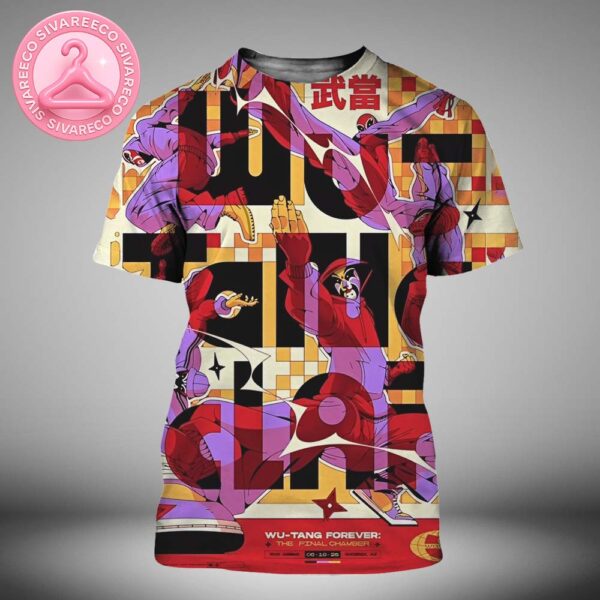 Wu-Tang Clan Final Champer Tour 2025 Live Show Poster At Footprint Center In Phoenix Arizona On June 10 2025 All Over Print Shirt