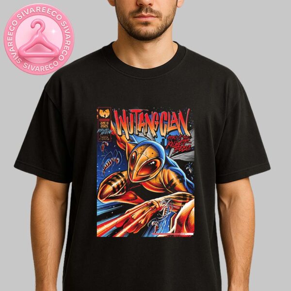 Wu-Tang Clan Music Show Poster For Tampa Florida At Amalie Arena On June 10 2025 Bee warrior Art Work Unisex T-Shirt