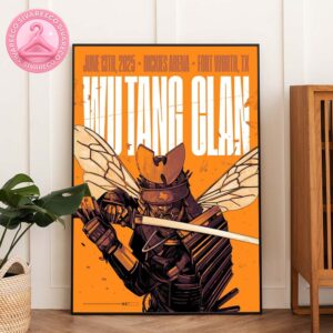 Wu-Tang Clan Poster At Dickies Arena In Fort Worth TX June 13 2025 – Samurai Bee Artwork Home Decor Poster Canvas