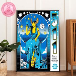 311 Official Tour Poster At Hard Rock Casino In Rockford IL On July 6 2025 Featuring Celestial Goddess Art And Unity Theme Home Decor Poster Canvas