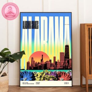 Alabama Shakes Music Live Show Poster For The Salt Shed OutDoors In Chicago Illinois On July 15 2025 Home Decor Poster Canvas