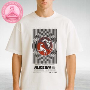 Alice Ivy Official Concert Poster At Northcote Social Club In Northcote Australia On August 10 2025 With Op Art Greyhound Illustration And Guest Performers Unisex T-Shirt
