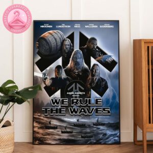 Amon Amarth We Rule The Waves Poster – Viking Metal Band Artwork With Stormy Sea and Warrior Theme Home Decor Poster Canvas