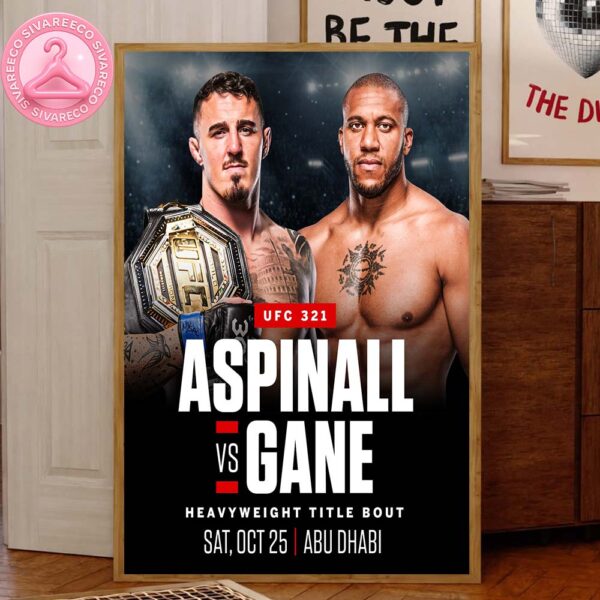 Aspinall VS Gane Heavyeight Title Bout On October 25 2025 In Abu Dhabu Home Decor Canvas Poster