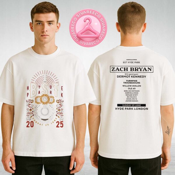 BST Hyde Park Zach Bryan Sunday 29th June Event Two Sides Unisex T-Shirt