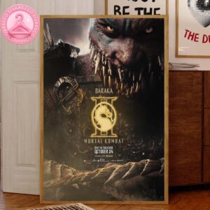 Baraka Mortal Kombat II Movie Official Releasing On October 24 2025 Home Decor Canvas Poster