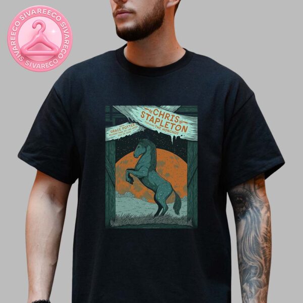 Chris Stapleton Featuring The Honchos With Grace Potter Show 2025 At Belmont Park NY UBS Arena On July 23 Unisex T-Shirts