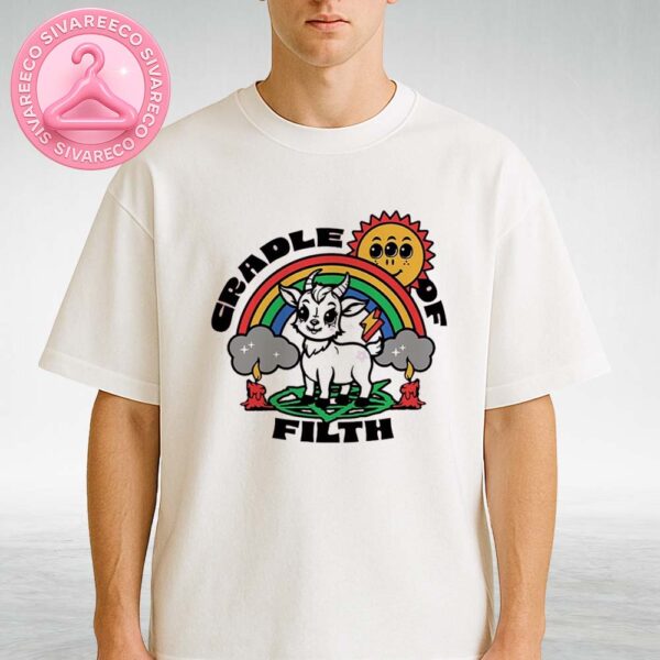 Cradle Of Filth Cradle Of Fun Cute Satanic Goat Rainbow Graphic Unisex T-Shirt
