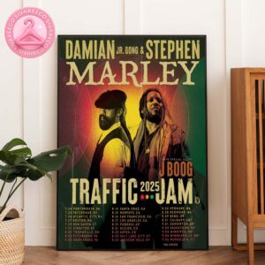 Damian Marley & Stephen Marley Traffic Jam Tour Poster 2025 – Reggae Legends Live With J Boog Artwork Home Decor Poster Canvas