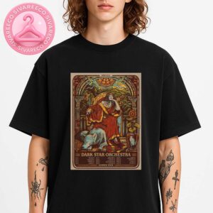 Dark Star Orchestra Summer Tour Poster Featuring Psychedelic Art Nouveau Queen With Bear And Garden Elements 2025 Unisex T-Shirt