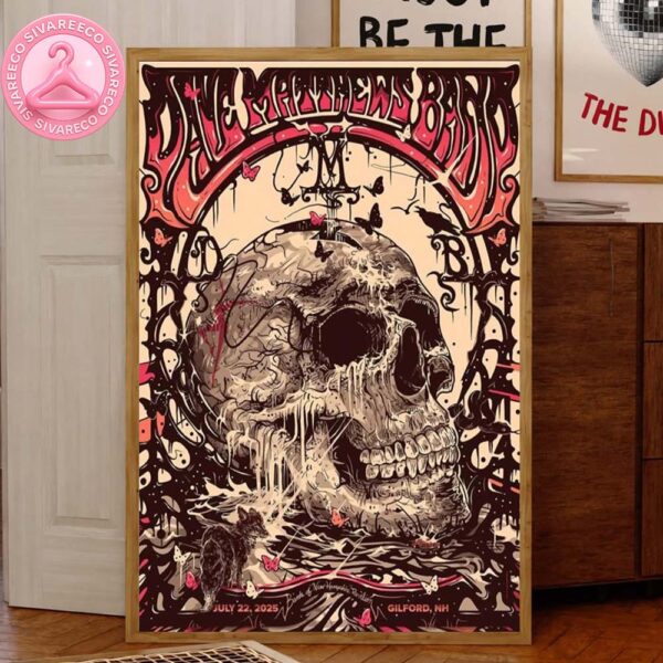 Dave Matthews Band Show On At Gilford NH On July 22 2025 Home Decor Canvas Poster