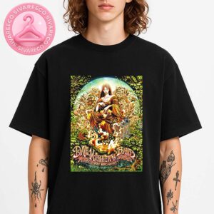 Dave Matthews Band Tour Poster Mystical Forest Goddess Artwork at Ruoff Music Center in Noblesville Indiana Summer Tour 2025 Unisex T-Shirt