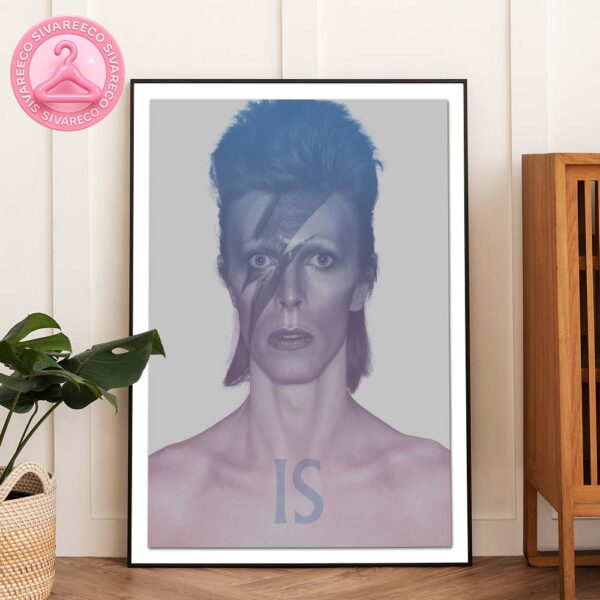 David Bowie Is Revised Exhibition Poster Featuring Iconic Aladdin Sane Portrait 2025 Edition Home Decor Poster Canvas