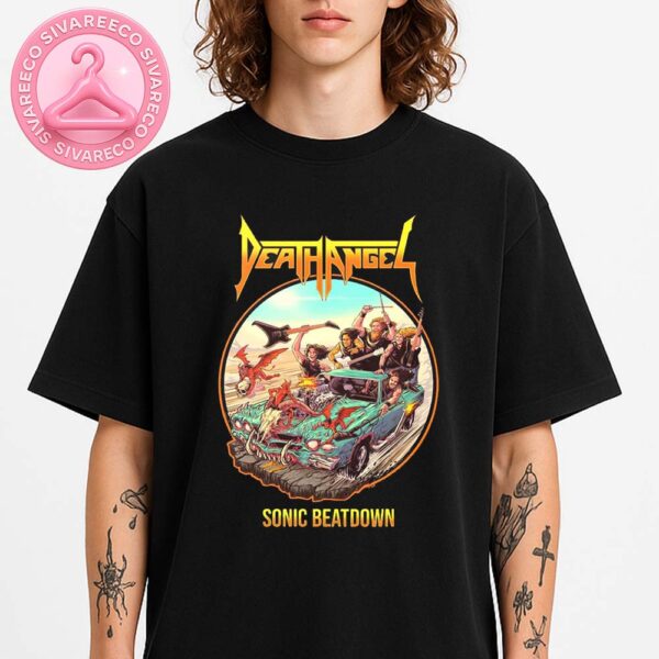 Death Angel Sonic Beatdown Song Tee Retro Thrash Metal Car Chase Graphic Unisex T-Shirt
